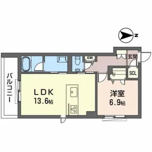 シャーメゾン キャトルセゾン【3階】の間取り