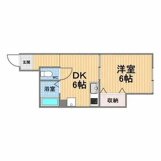 コンコード甲子園【3階】の間取り