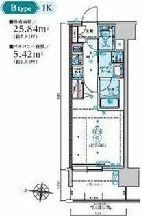 リヴシティ新栄【12階】の間取り
