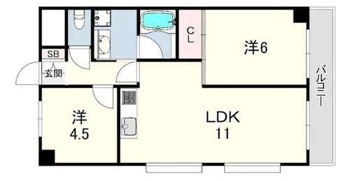ROYAL浜芦屋【1階】の間取り