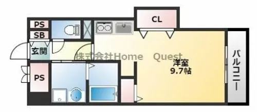 VERITA久宝寺【5階】の間取り