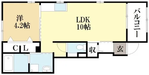 チェリーブラッサム【1階】の間取り