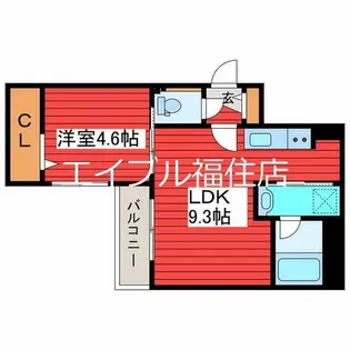 CARRERA福住3rd【3階】の間取り