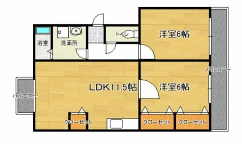 高嶋ハイツ【106号室】の間取り