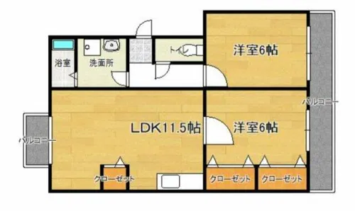 高嶋ハイツ【106号室】の間取り