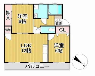 高嶋コーポ【1階】の間取り