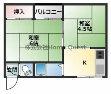 久宝寺コーポラスA棟【302号室】の間取り