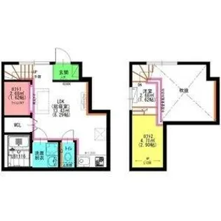 ラフェスタ志賀本通【1階】の間取り