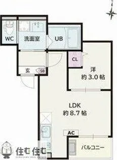 Jack miyukihommachiⅠ【303号室】の間取り