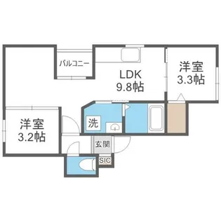 The Ropponmatsu【1階】の間取り