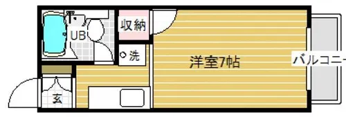 プチパレス熊取【2階】の間取り