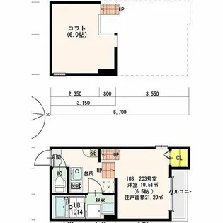 フルジュア本陣【1階】の間取り