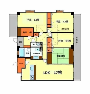 マジョール松崎町【6階】の間取り