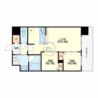アーバングランデ新大阪【7階】の間取り