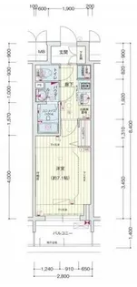 プレサンス桜通ベルノ【8階】の間取り