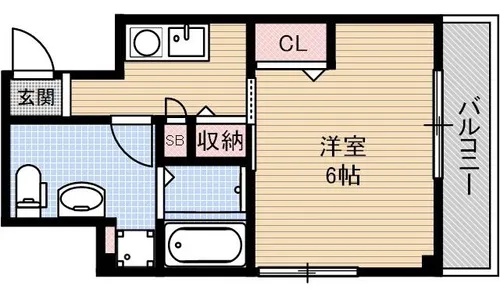 サンクラッソ茨木駅前【201号室】の間取り
