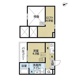 Tom`s tenement3(トムズテネメントスリー)【2階】の間取り