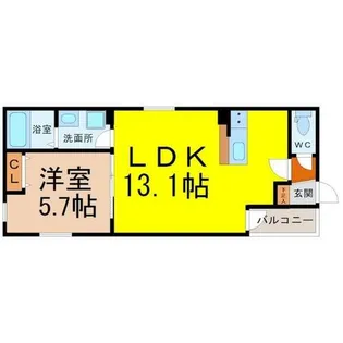DEVELD橘【3階】の間取り