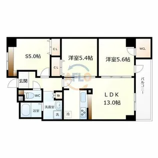 アネックス六兵衛三番館【7階】の間取り
