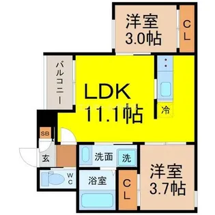REGALEST WOOD TERRACE JOSHIN【1階】の間取り