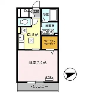 メルレット【101号室】の間取り