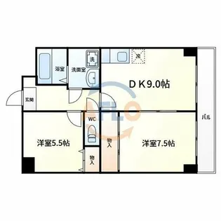 デイグラン長居公園【1階】の間取り