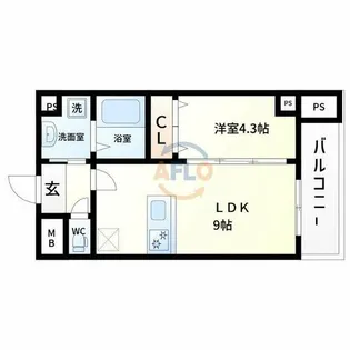 フォーゼ舟橋町【6階】の間取り