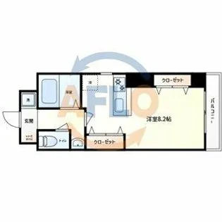 カシェット緑橋【7階】の間取り