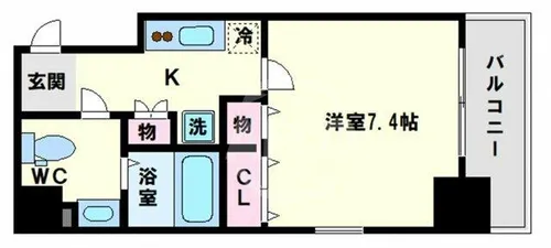 ポルト・ボヌール四天王寺夕陽ヶ丘ミラージュ【11階】の間取り