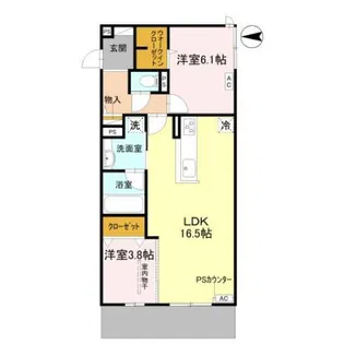 TORISIA千里丘Ⅰ【202号室】の間取り