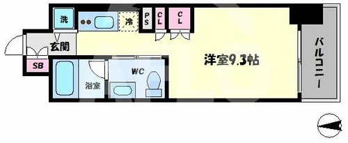 セイワパレス京橋コルティーレ【3階】の間取り