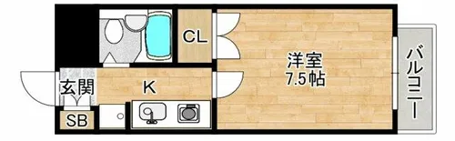 大阪府箕面市半町3丁目【マンション】の間取り