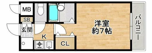 大阪府箕面市粟生外院6丁目【マンション】の間取り