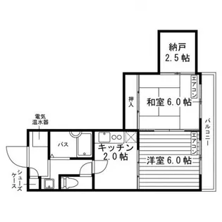 サンメイツ京阪・竹田【1階】の間取り
