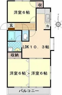 第二アンビシャス【3階】の間取り
