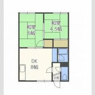 元町シンタクハイツ【202号室】の間取り