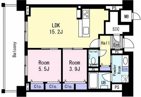 大阪府箕面市船場東2丁目【マンション】の間取り