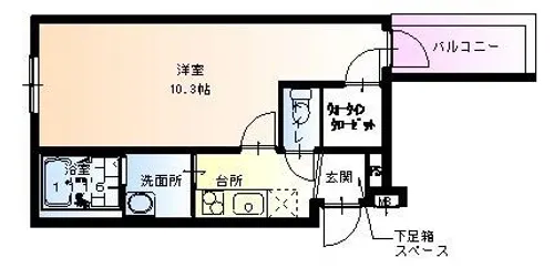 フジパレス西本町北通1番館【1階】の間取り