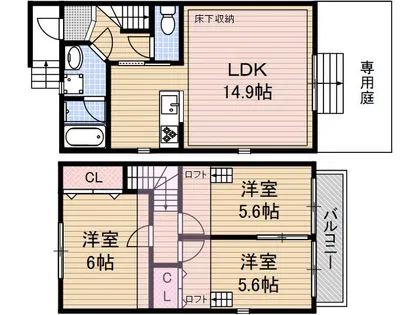 ラークハウス【1階】の間取り