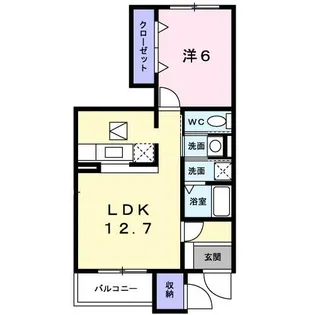 サンフローラMーA【1階】の間取り