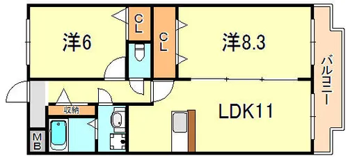 エートルウールー【2階】の間取り