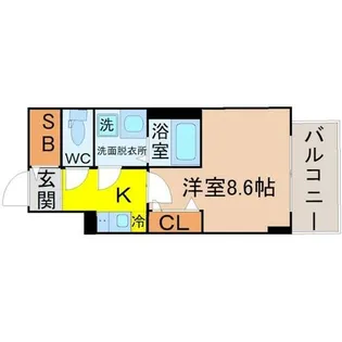 ファステート名古屋駅前アルティス【8階】の間取り