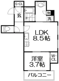 ファインレジデンス枚方香里園町【3階】の間取り