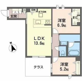 シャーメゾン 木の実【1階】の間取り