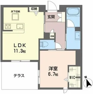 シャーメゾン 木の実【1階】の間取り