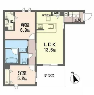シャーメゾン 木の実【1階】の間取り