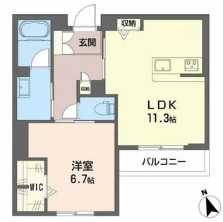 シャーメゾン 木の実【2階】の間取り