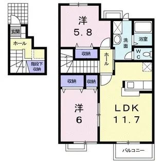 ノーム・アヴニール【2階】の間取り