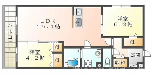 VIVALES明石【3階】の間取り