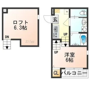 ハーモニーテラス栗栖野華ノ木町【1階】の間取り